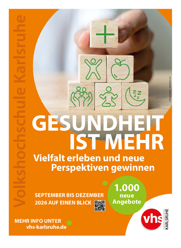 vhs Kursheft für das 3. Trimester 2026, September bis Dezember 2026