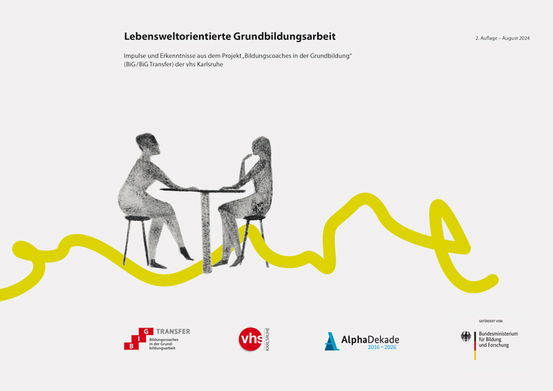 Titelseite des Booklets "Lebensweltorientierte Grundbildungsarbeit"